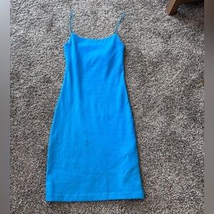 Zara NWOT Vibrant Blue Bodycon Mini Dress